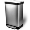 Hefty Stainless Steel Step Trash Cans with Lids, 12.7 Gallon