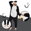 NEWCOSPLAY Unisex Adult Black Penguin Onesie Pajamas Animal One Piece