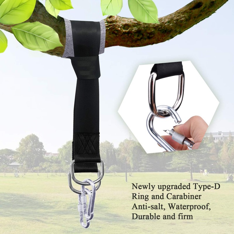 ANGGO Tree Swing Hanging Straps, Outdoor Hammock Straps Adjustable Holds