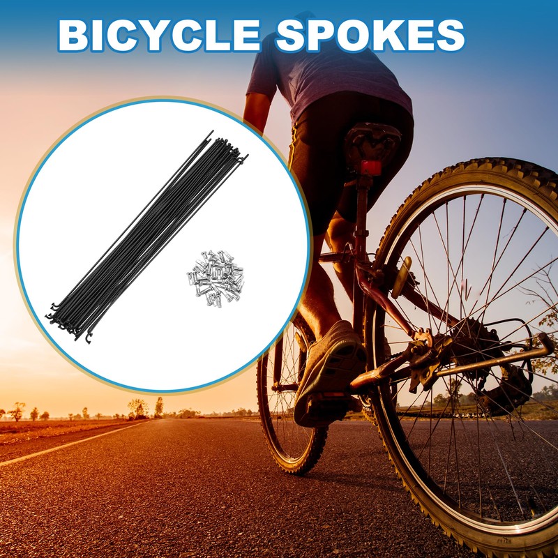A ABSOPRO Bicycle Spoke 14G 255MM Mountain Bike Spoke Steel