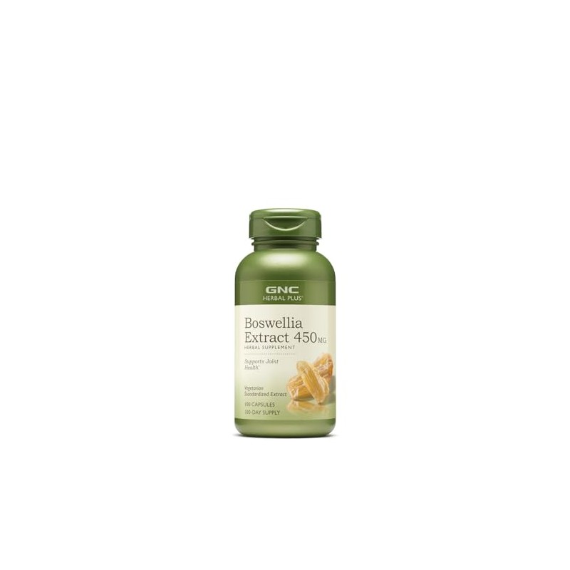 GNC Herbal Plus Boswellia Extract 450mg Supplement, Vegetarian, Supports Joint