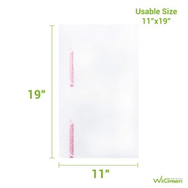 WiiGreen 4 Rolls 11" x 19" HDPE Plastic Produce Roll Bags for Food Storage, 625 Bags/Roll