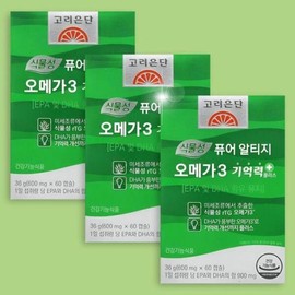 Korea Eundan Vegetable Pure Altige Omega-3 Memory Plus 60 tablets x 3 boxes (35776104) / 고려은단 식물성 퓨어 알티지 오메가3 기억력 플러스 60정 x 3박스 (35776104)