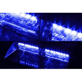 Padhome 16 LED High Intensity LED Law Enforcement Emergency Hazard Warning Strobe Lights 18 Modes for Interior Roof / Dash / Windshield with Suction Cups (BLue)