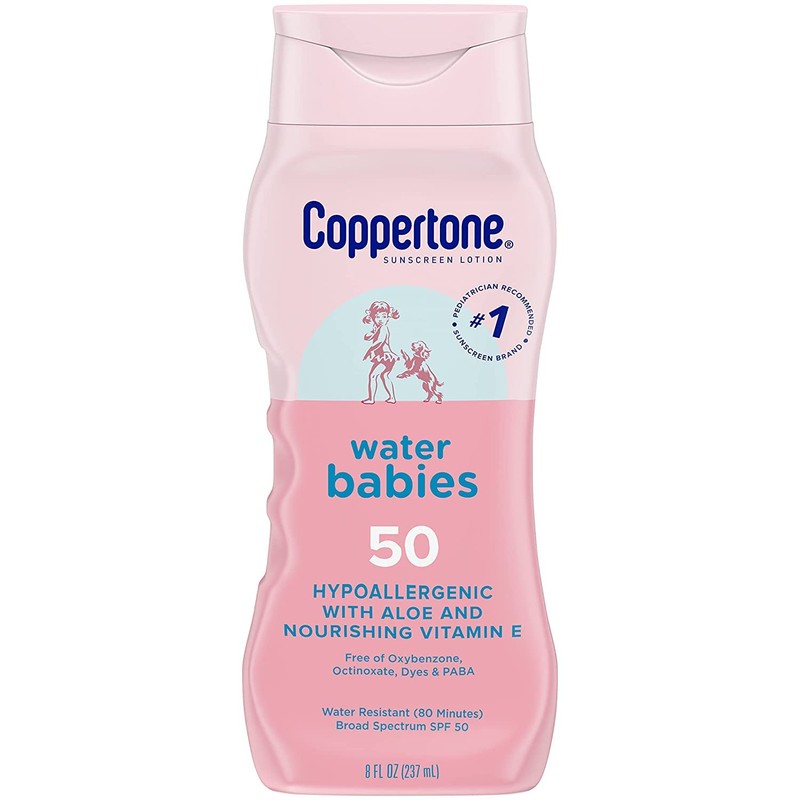 Coppertone Water Babies Non-Irritating Lotion with SPF 50 (Pack of