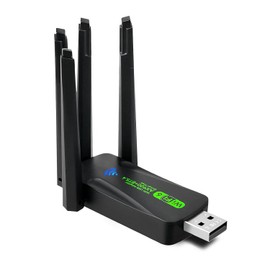 GuDoQi Adaptador USB WiFi 6 y Bluetooth 5.4, AX900 Doble Banda 5/2.4GHz para PC Lenta, Receptor Externo con 4 Antenas, Plug & Play, Compatible con Windows 7/10/11