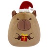 9.8" Christmas Capybara Dolls Plush Toy,25cm Cute Xmas Plush Pillow