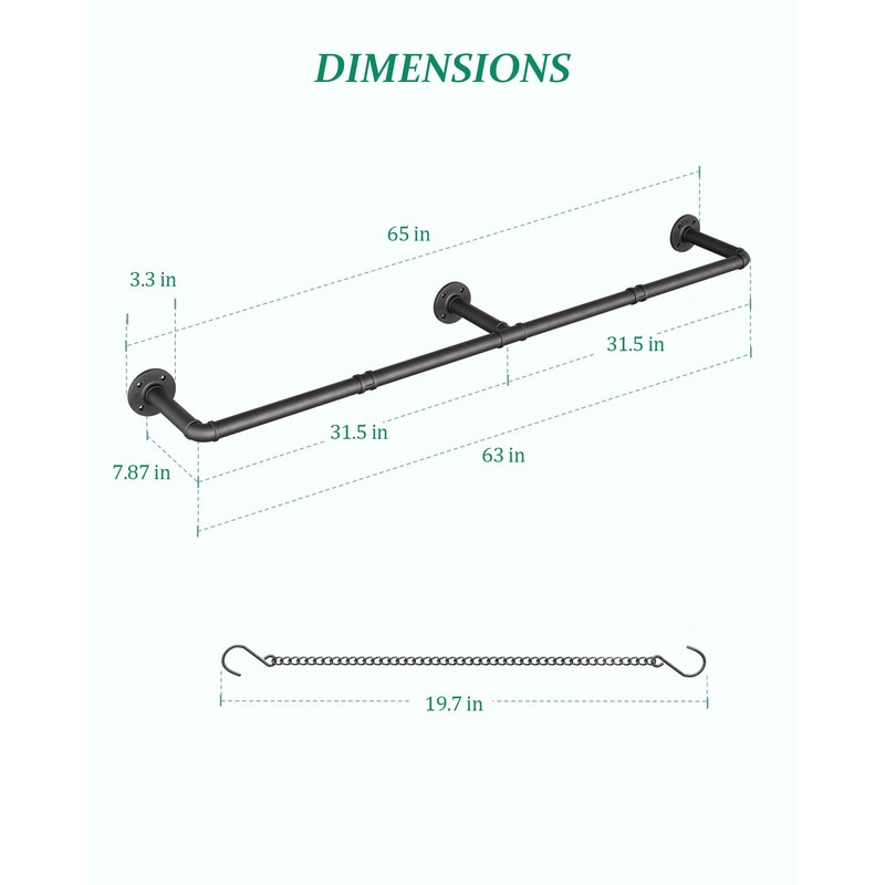 SOFITORG Plant Hanger Indoor, Hanging Planters Rod for Indoor Plants
