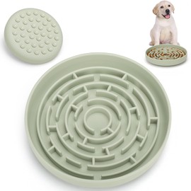 Anipaw Slow Feeder Dog Bowls Silicone Maze Food Suction Bowl Feeders Pet Puzzle Lick Mat to Slow Down Eating for Medium Small Breed Size Dogs