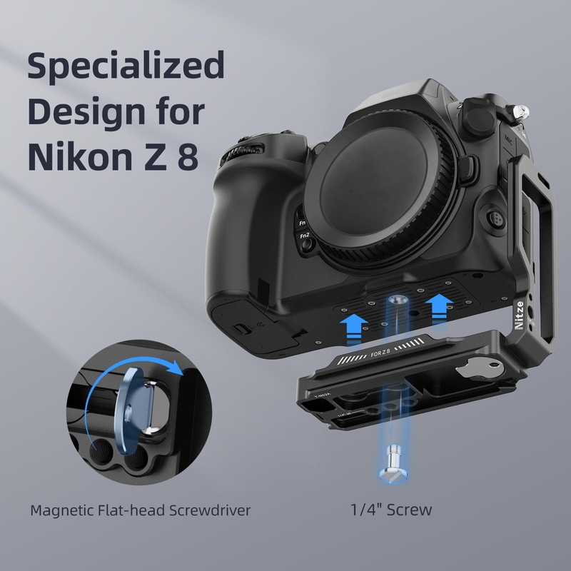 Nitze Z8 L Bracket for Nikon Z 8 Camera with