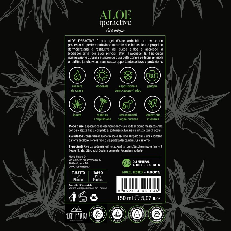 MONTENATURA® Aloe Hyperactive | Hyperfermented Gel for the Body |