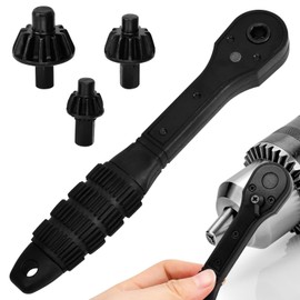 2 in 1 Drill Chuck Ratchet Spanner, Ratchet Drill Chuck Key Wrench, Iron Drills Wrench, Universal Chucks Key Replacement Tool for Electric Drills and Power Tools(COLOR:black)