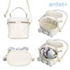 anilet + Animal Cow Vanity Shoulder Bag, Dog, White, Ribbon,