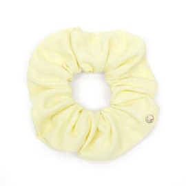 UNDERCONTROL Signature Gold Label Point Small Pleated Band Pop Color Scrunchie Headband Hairband Band Made in Korea 3 Colors, Lemon, Medium