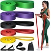 Fitnessbänder 5er-Set,Widerstandsstufen,Gymnastikband,Klimmzugband,Widerstandsbänder,Resistance Bands für Yoga,Pilates,Training,Physiotherapie,Klimmzughilfe,Krafttraining für Männer und Frauen