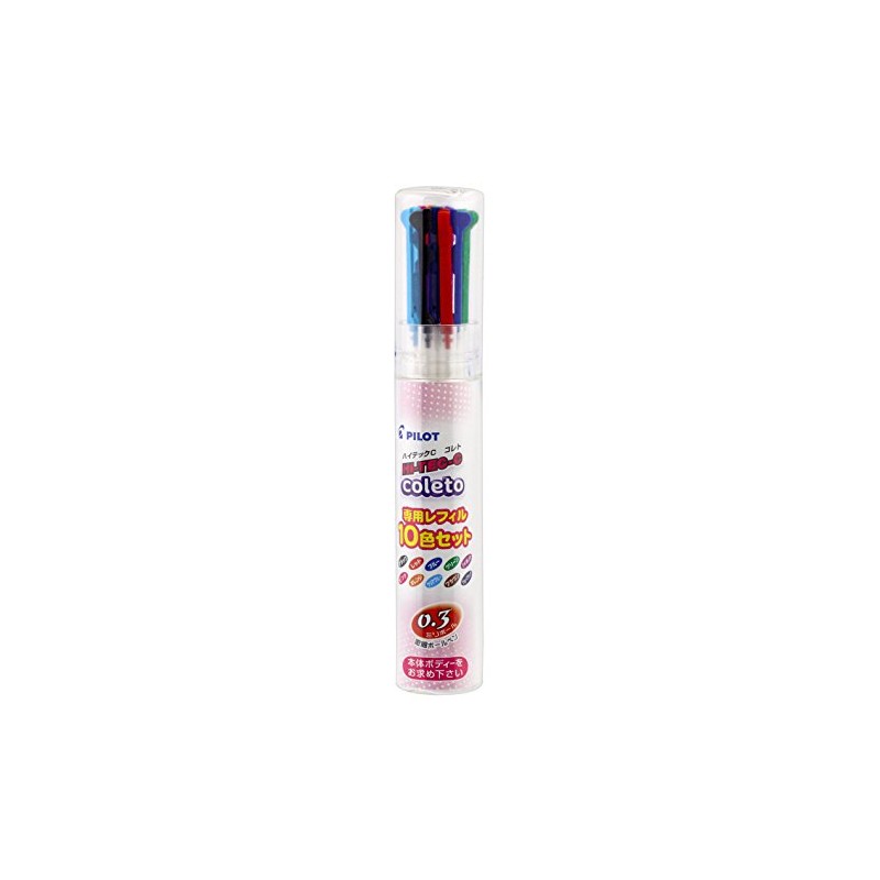 Pilot LHKRF1SC310C Hi-Tec-C Coleto Refill, 0.3, 10 Colors