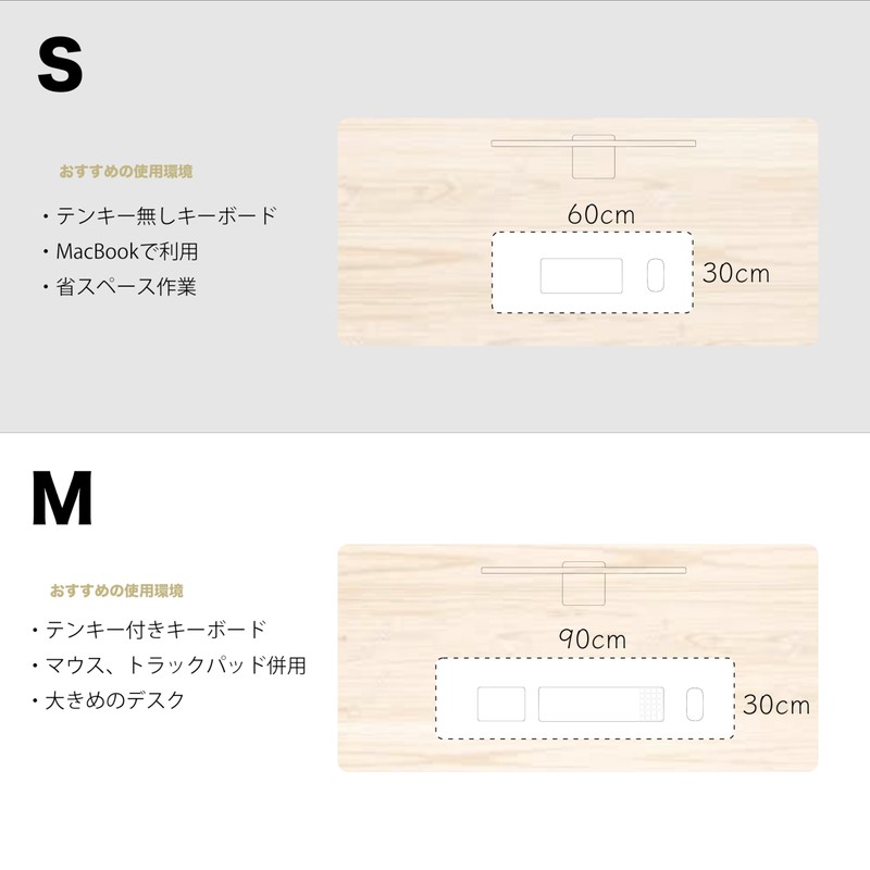 amesoba Smooth Texture Wool Desk Mat, Wool, Natural Material, Reduced