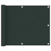 vidaXL Balcony Privacy Screen 75x400cm-PU Coated Oxford Fabric-Dark Green-Waterproof, UV