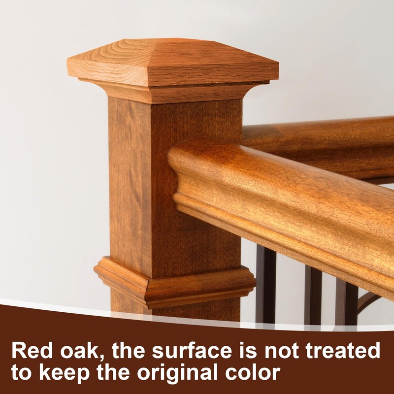 Sasylvia 2 Pcs 3 x 3 Inch Red Oak Newel