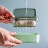 2 Pack Plastic Soap Holder with Drain Tray & Lid,Waterproof