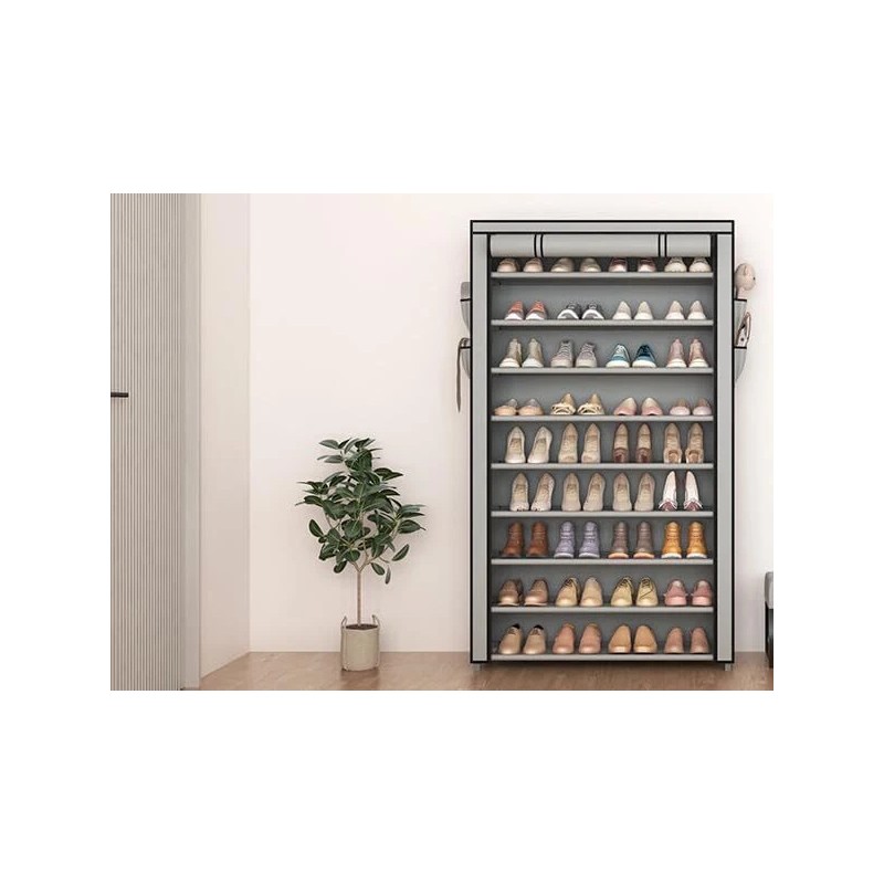 LANTEFUL 10-Tier Shoe Rack Organizer 40 Pair Tall Shoe Shelf