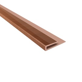 FASÄDE 47 in. Decorative Vinyl J Trim Polished Copper (5 Pack)