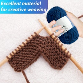 600 g Hand Knitting Yarn for Crochet and Knitting, 12 x 50 g Crochet Yarn Made of 100% Cotton, Soft Wool for Crochet, Multicoloured (Navy Blue)