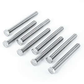 1/4-20 x 2-1/4" (20PCS) Hex Head Screw Bolt, Fully Threaded, Stainless Steel 18-8（304）, Bright Finish Hexagon Bolt,Coarse Thread UNC by KATUNA