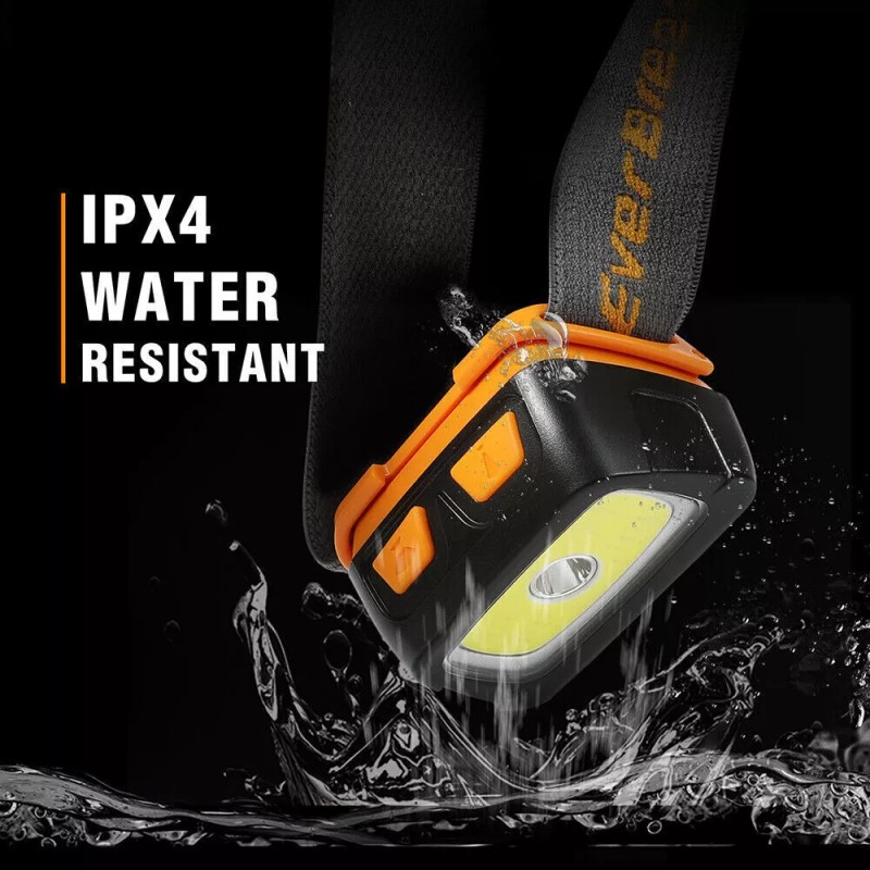 EverBrite Rechargeable LED Headlamp Red Green Light Tail Light 7