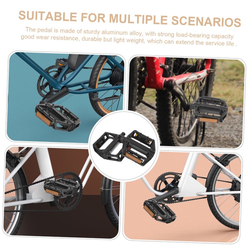 Mipcase 1 Pair Durable Slip Mountain Bike Foot Pedals Reinforced