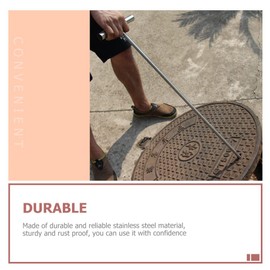 GANAZONO Stainless Steel T-Hook Metal Hook Vault Lid Hooks Storm Drain Cover Hooks Tool Hooks Drain Cover Lifting Hooks Rolling Door Hook Trampoline Hook Snap Hook