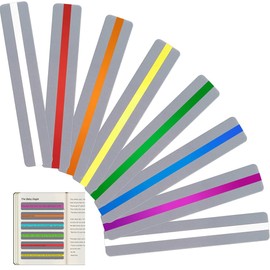 CPJJ Children's Reading Aid with Reading Window, Guided Reading Strips, Guided Reading Strips, Marking Strips, Colourful Bookmarks, Children's Bookmarks, for Teaching and Reading Aid, Pack of 8,