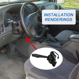 BUSIDN Turn Signal Wiper Dimmer Combination Multi-Function Switch Replacement for 2002-2009 Chevy Silverado Trailblazer Tahoe GMC Envoy Sierra Yukon Buick Replaces# 12450067,SW3792,D6299A