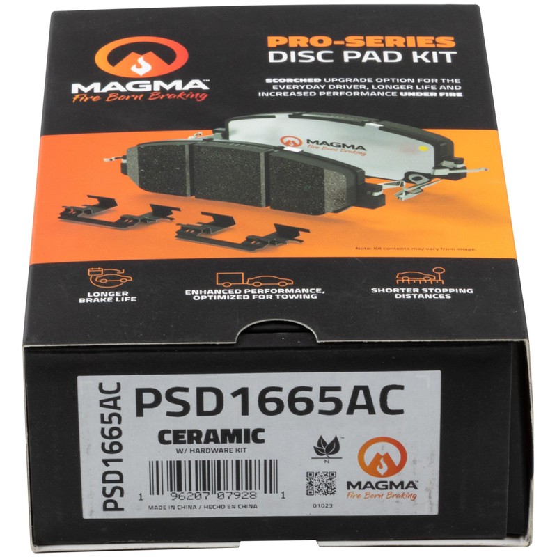 MAGMA Pro-Series PSD1665AC Ceramic Brake Pads, Rear
