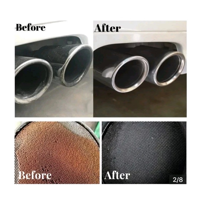 rayhong 2pcs Catalytic Converter Cleaner Auto Parts Engine Exhaust System