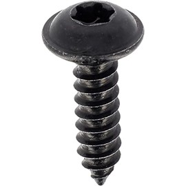 RLX Torx Large Round Head Sheet Metal Screws in Bag 4.2 mm x 16 mm, NFE 25-655, Black Zinc, Pack of 30