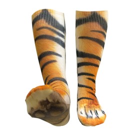 Givurao Funny 3D Animal Paw Socks, 3D Print Animal Feet Pattern Novelty Socks Unisex Animal Paw Crew Socks for Women Men White Elephant Gag Gifts Birthday Party Favors Christmas Stocking Stuffer