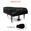 TINDTOP Thickened Grand Piano Cover, Thicken Cotton Lining Baby Piano