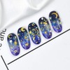 MEILINDS Gold Nail Studs Gems Sparkle Rhinestones Metal Rivets Charms
