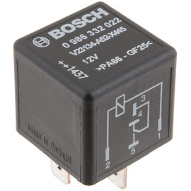 BOSCH 0986332022 Changeover Mini Relay - 5 Pins, 12V, 40/60A - Single