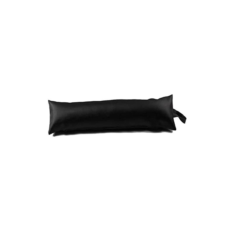 Classic Home Store Black Leatherette Draught Excluder Faux Leather Boat