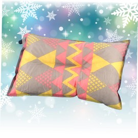 WHAMVOX Automatic Inflatable Camping Pillow Soft Rest Pillow for Travel and Outdoor Leisure Convenient Air Injection Design Lightweight and Easy to Carry Red