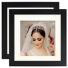 Black 6x6 Picture Frames Set of 2 Display Pictures 4x4