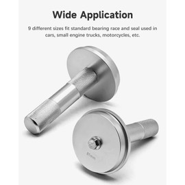 ACZCR 10pcs Bearing Race and Seal Bushing Driver Install Set Universal Aluminum Bush Drive Seal Kit for Automotive Wheel Bearings 9 Discs Collar Axle Housing with Carrying Case