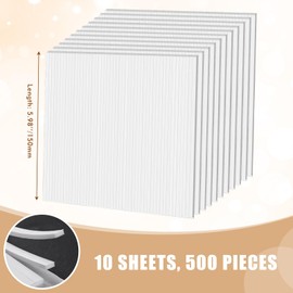 ABZOO Foam Sticky Strips, Double-Sided Foam Tapes, 3D Stricky Strips, Dual-Adhesive Foam Tapes for Crafting, DIYs, Shaker Cards, Scrapbooks and Office Supplies (10 Sheets, 500 Pieces)