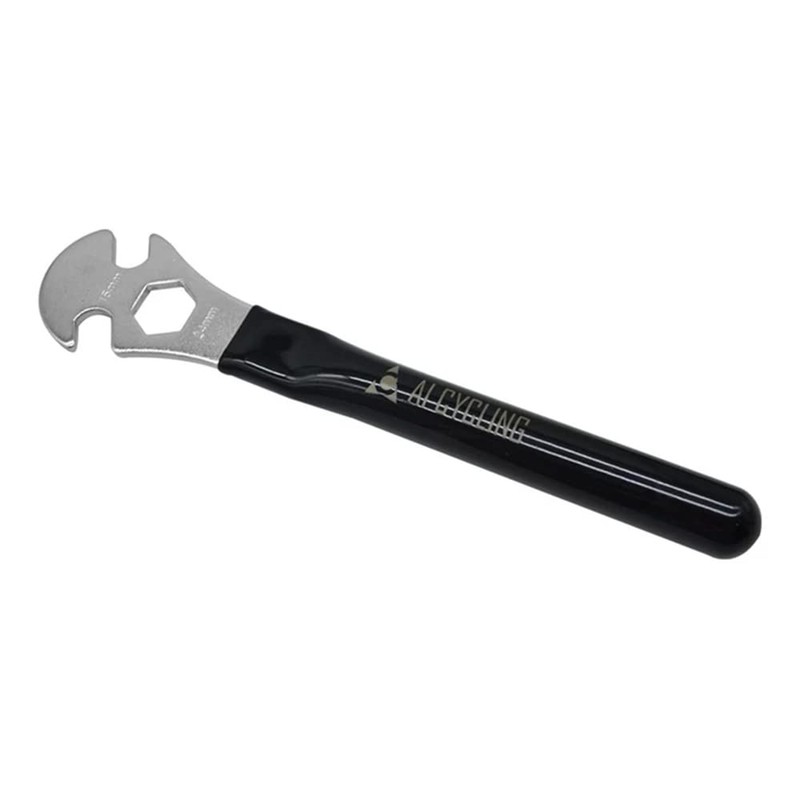 2PCS Bicycle Pedal Wrench Spanner, Long Pedal Spanner 15mm Repair