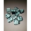 2pc Optical Aqua Blue Obsidian (Man-Made) Medium Tumbled & Polished