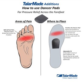 Gaitway Classic 3/4 Length Orthotic Arch Support Insoles with Pronation Control | Microfibre Adjustable Dancer Pad Raise for Broad Ball of the Foot Pain & Metatarsalgia | Supplied to NHS | Medium Size