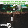 Fishnure 20" Compost Thermometer Probe with Stainless Steel Dial -