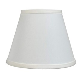 FenchelShades.com Lampshade 5" Top Diameter x 9" Bottom Diameter x 7" Slant Height with Washer (Spider) Attachment for Lamps with a Harp (Linen White)